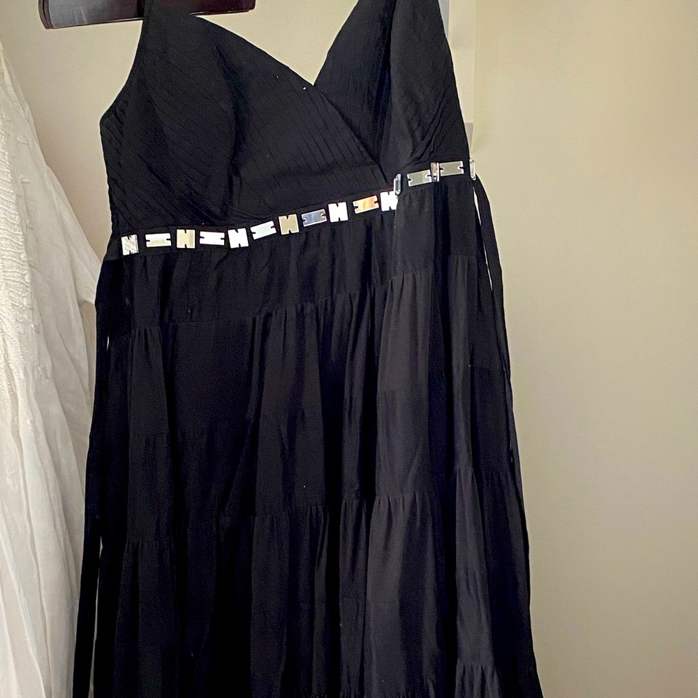 MK pleated cotton maxi dress